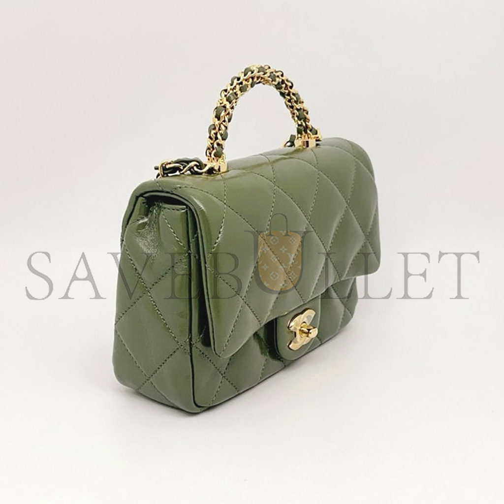 CHANEL MASTER CHANEL MINI FLAP BAG WITH TOP HANDLE AS5032 (19*14*8cm)